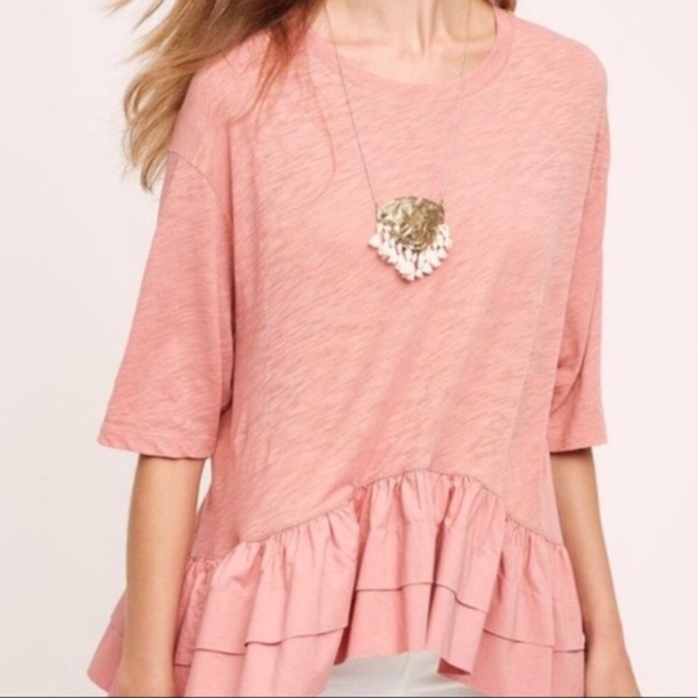 Akemi + Kin Anthropologie Top Ruffle Bottom